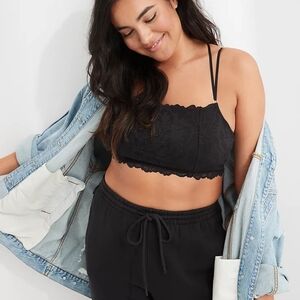 New Aerie Holiday Best Lace Longline Bralette